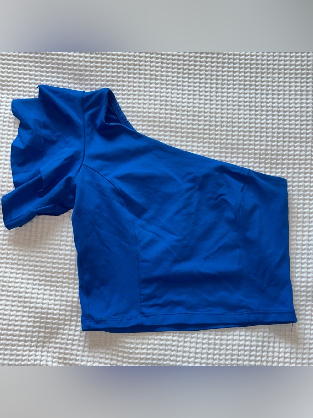 Women’s One-Shoulder Ruffle Top - Blue